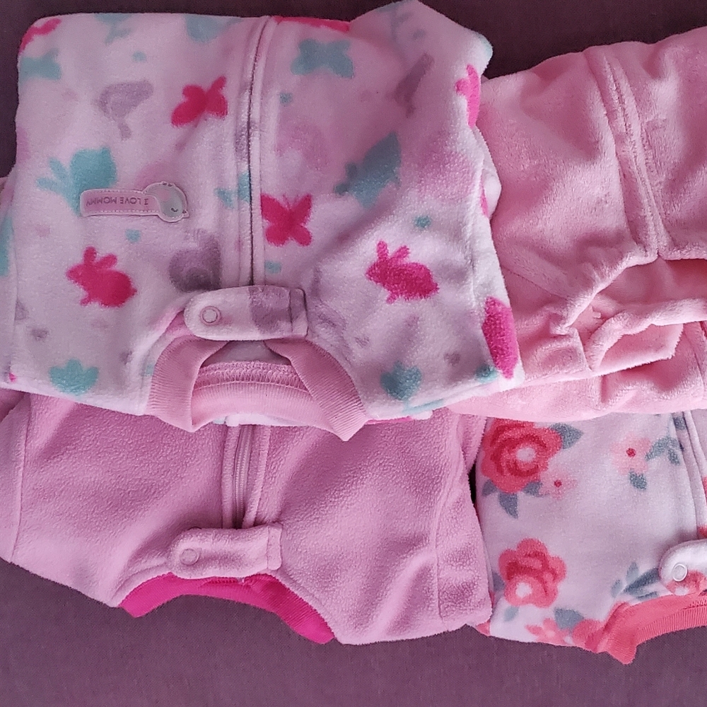 Set of 4 Carters fleece sleep sacks